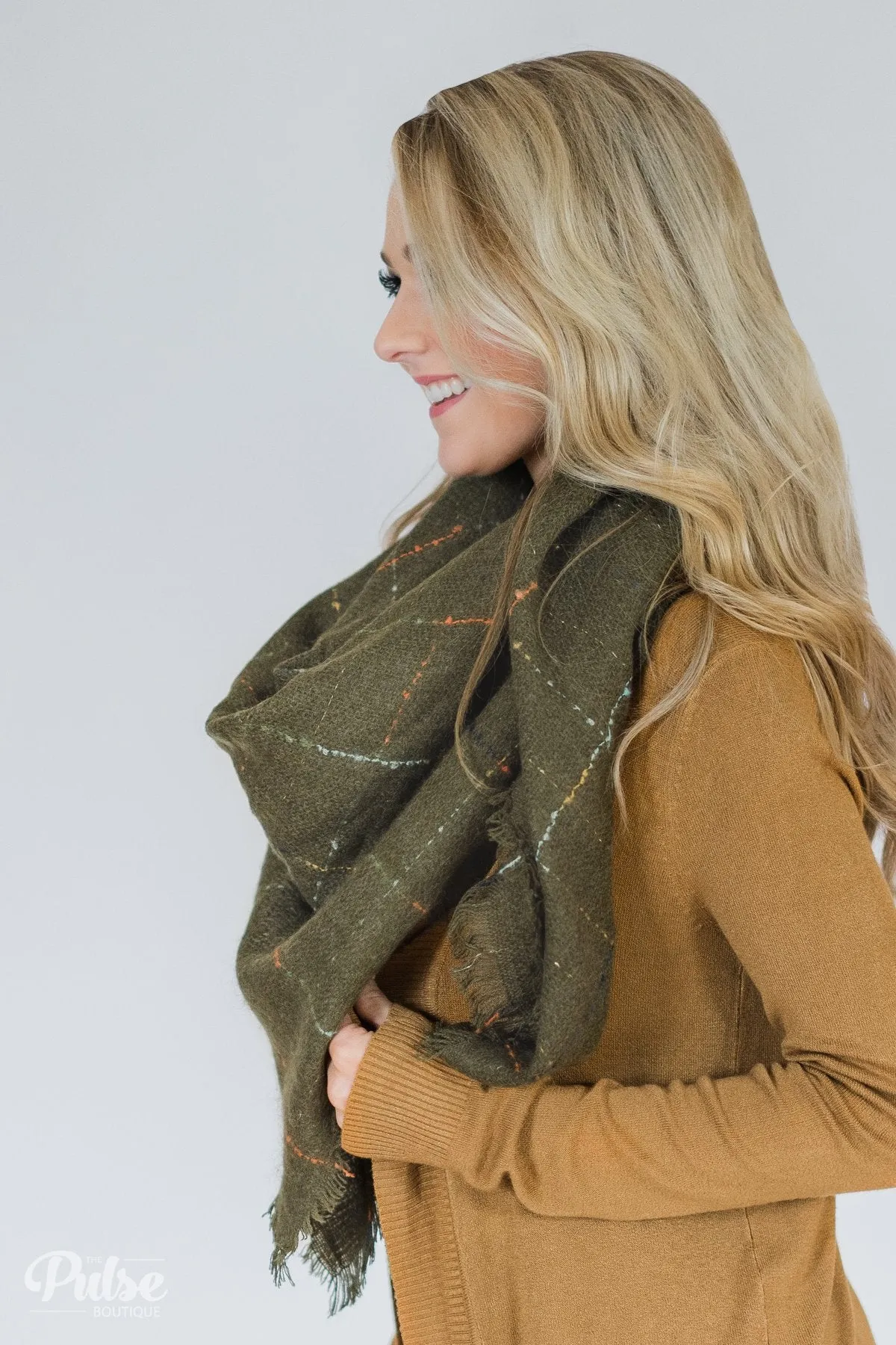 The Perfect Blanket Scarf- Olive