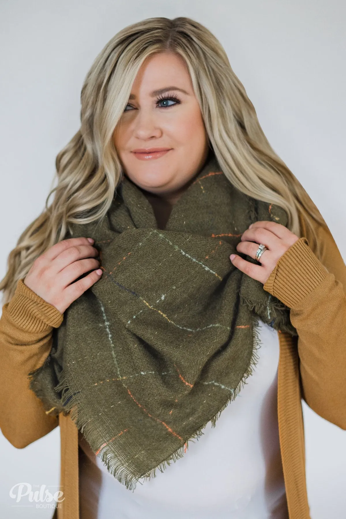 The Perfect Blanket Scarf- Olive
