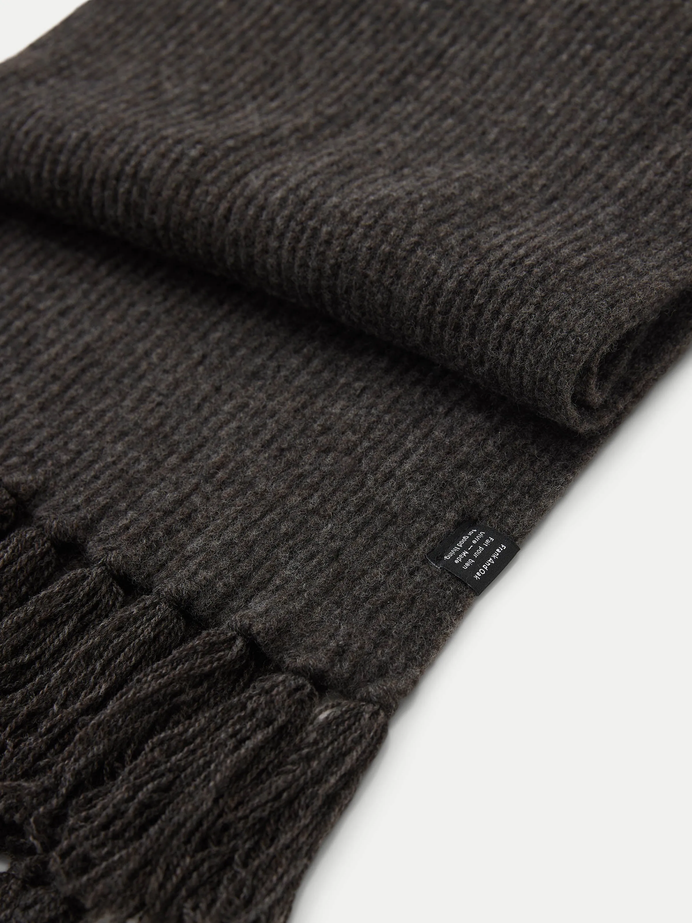 The Yak Wool Scarf in Charcoal