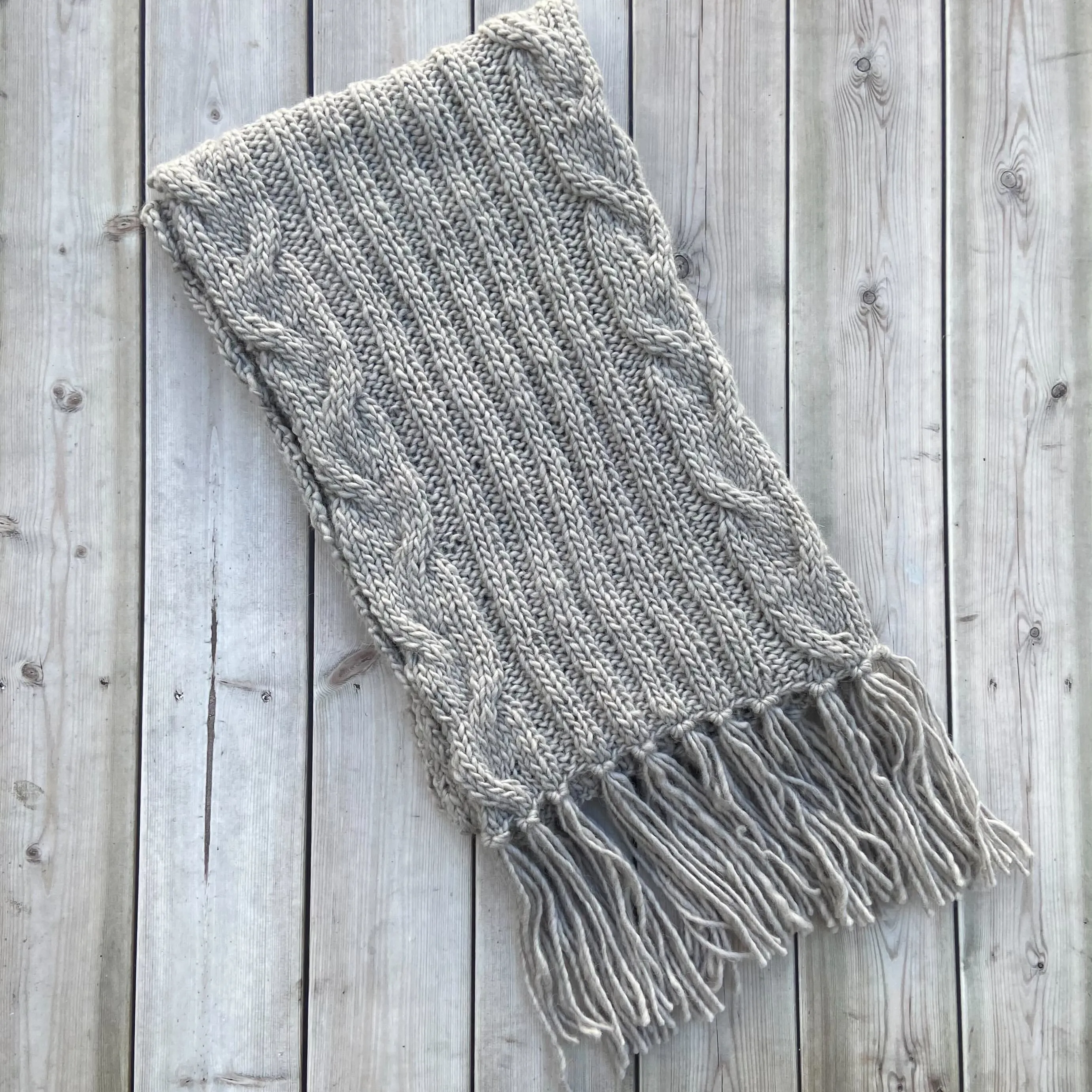 Touch of Grey Alpaca Scarf