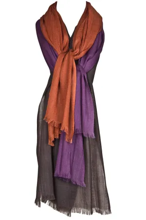 Tricolour Wool Contemporary Scarf