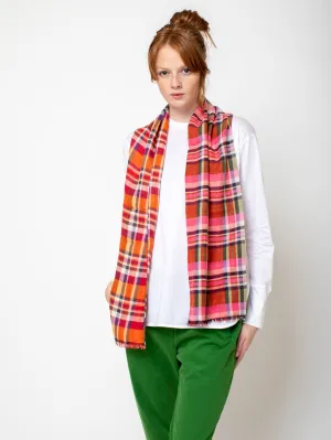 Tubular Check Scarf