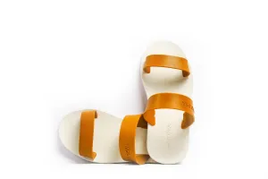 Twin White Sole Caramel Strap