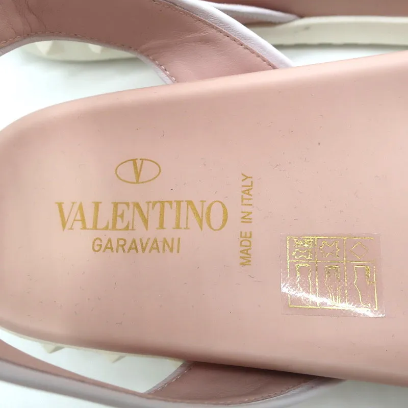 Valentino Rockstud Sport Sandals Pink Leather & Canvas Size 37