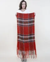 Vibrant Colorful Plaid Scarf