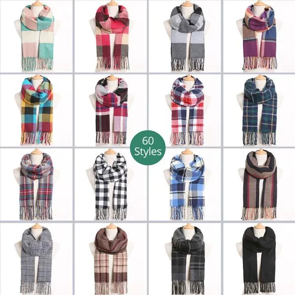 Warm Plaid Scarves