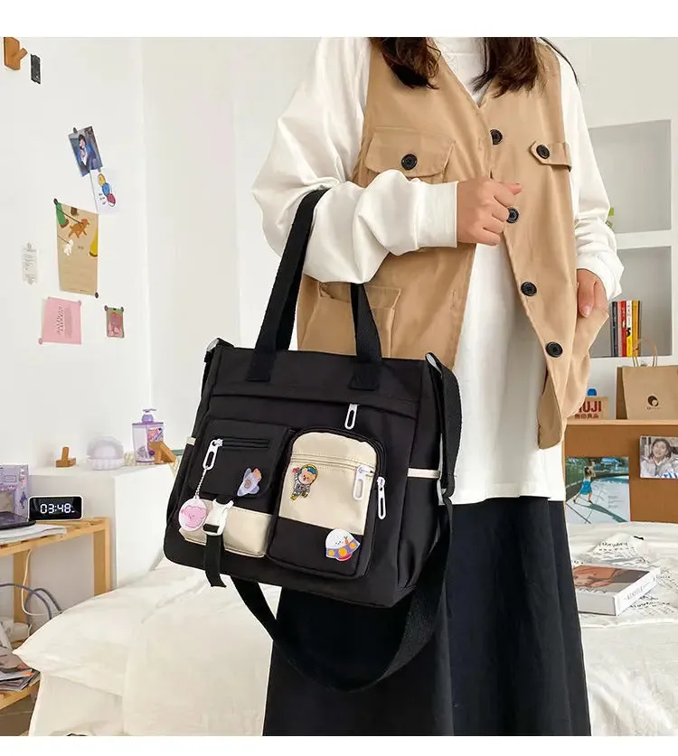 Waterproof Canvas Women Handbags Shoulder Bags Nylon Ladies Tote Messenger Bag Oxford Handbag Cross body Bags for Girls Satchels