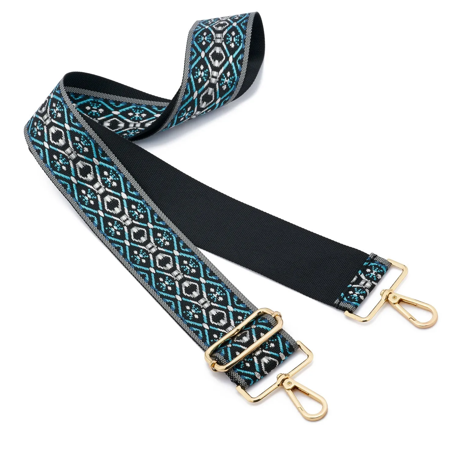 Wide Shoulder Strap Adjustable Replacement Belt Guitar Style Crossbody Bag Handbag Strap Multicolor Canvas Straps（wide: 1.97"(5CM)，Long:49.2in）