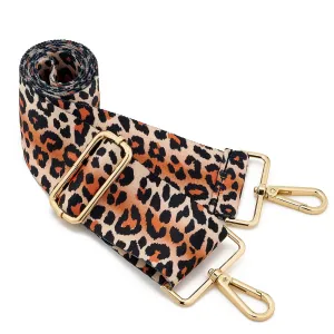 Wide Shoulder Strap Adjustable Replacement Belt Guitar Style Crossbody Bag Handbag Strap Multicolor Canvas Straps（wide: 1.97"(5CM)，Long:49.2in）Leopard4