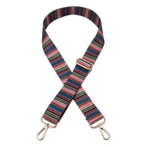 Wide Shoulder Strap Adjustable Replacement Belt Guitar Style Crossbody Bag Handbag Strap Multicolor Canvas Straps（Wide:1.4in，Long:49.2in）