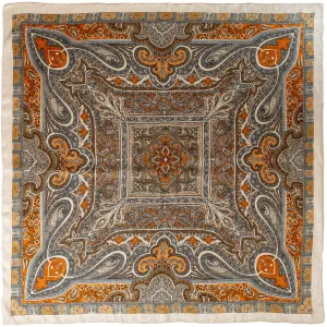 Wild Rags Paisley Orange Ivory