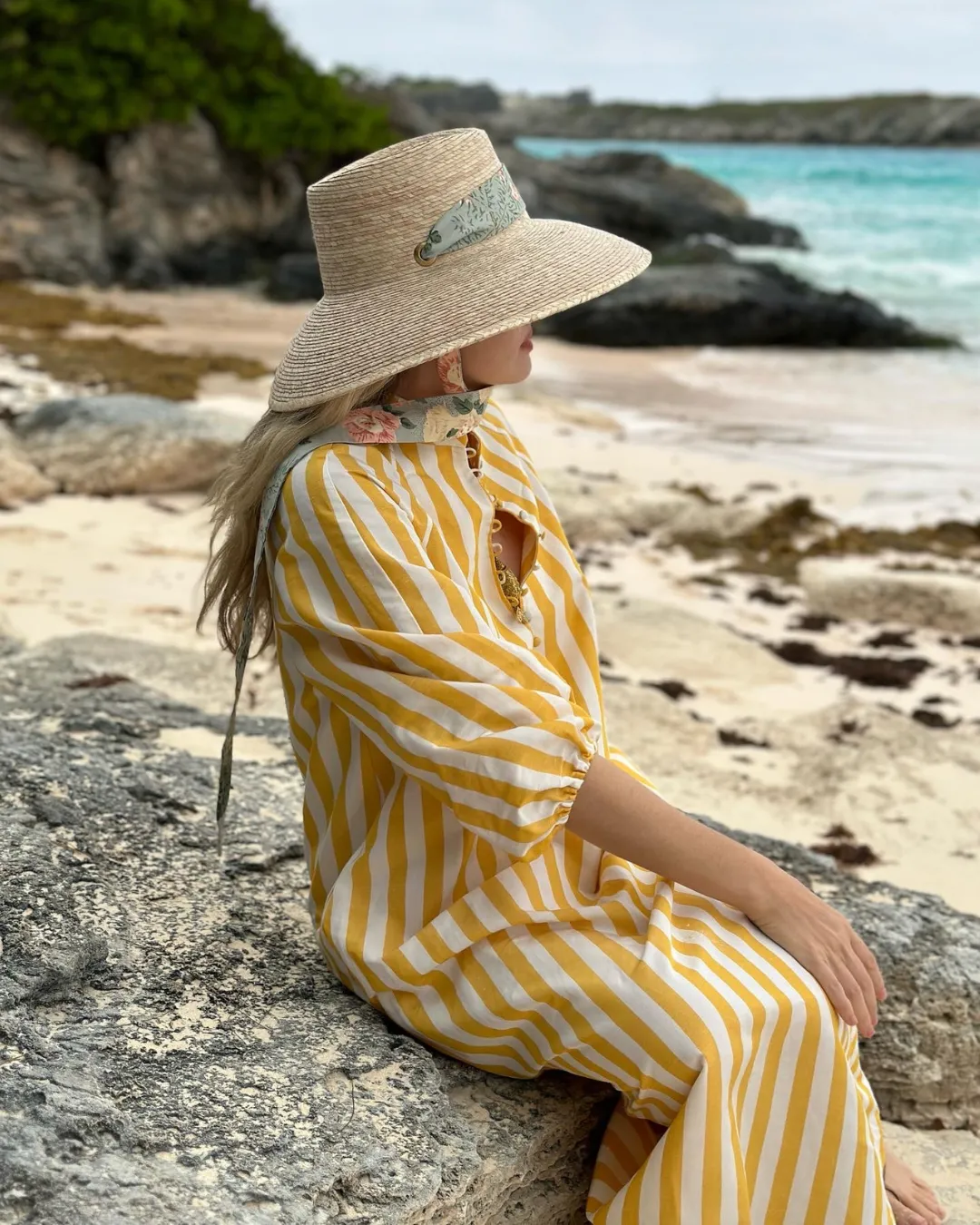 Wildflower Sun Hat - Burnt Orange/Rust Wide & Short Grosgrain Ribbon