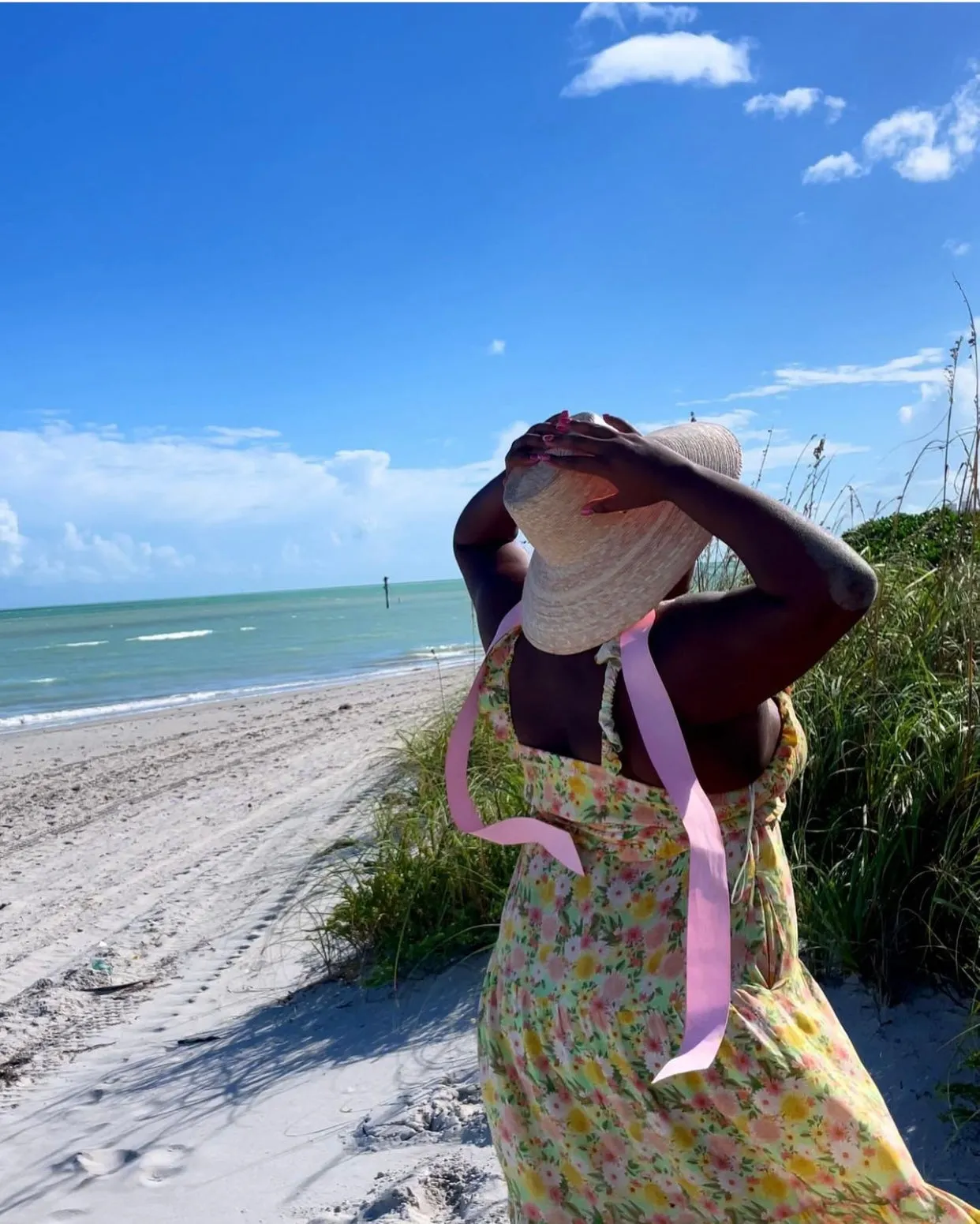 Wildflower Sun Hat - Burnt Orange/Rust Wide & Short Grosgrain Ribbon
