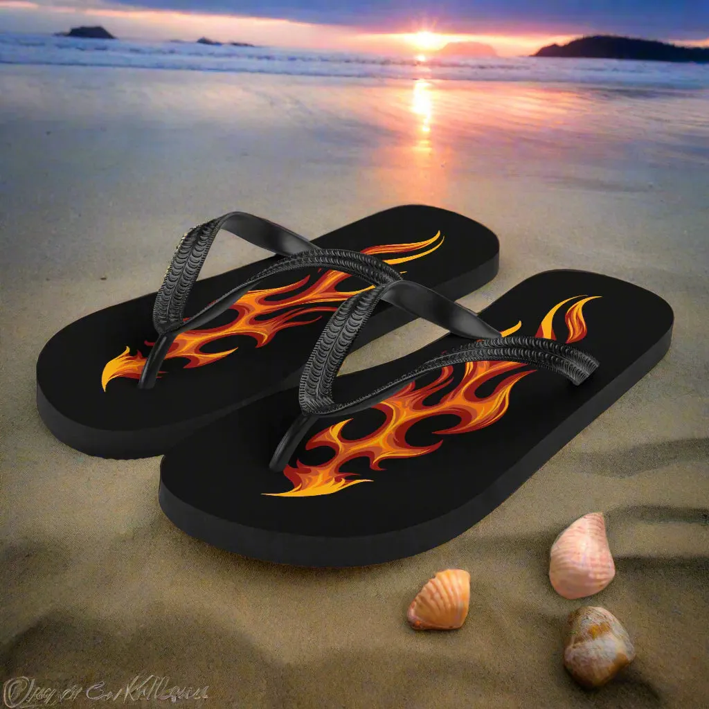 WildSage Market Tribal Flame Flip-Flops for Unique Style