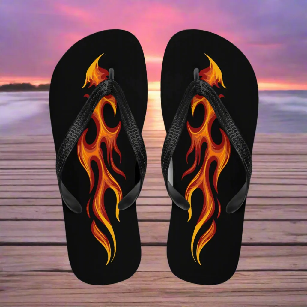 WildSage Market Tribal Flame Flip-Flops for Unique Style