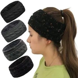 Winter Ear Headband Fleece Lined Soft Stretch for Women Gifts