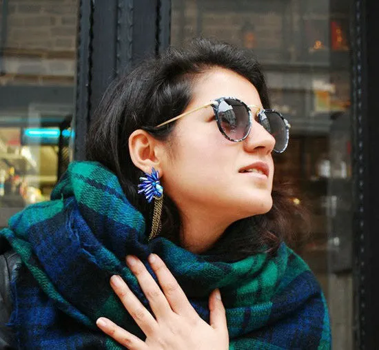 Winter Tartan Scarf Plaid Scarf Unisex Acrylic Basic Shawls Women's Scarves