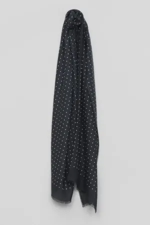 Wispy Hanover Scarf - Black White