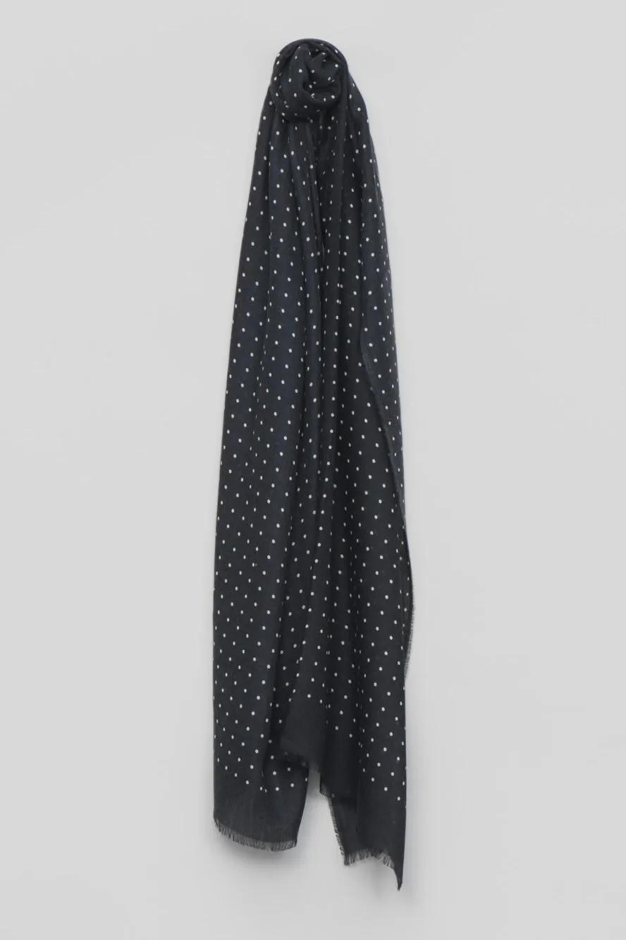 Wispy Hanover Scarf - Black White