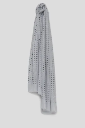 Wispy Hanover Scarf - Silver Black