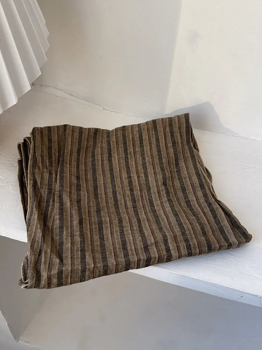Women Retro Stripe Plaid Shawl Scarf