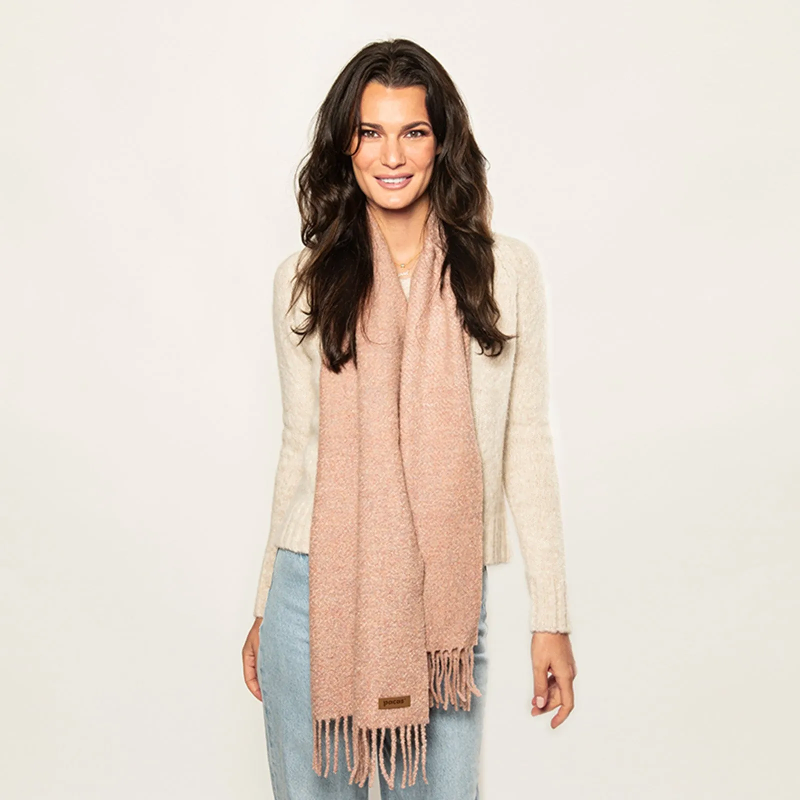 Women's Alpaca & Silk Boucle Scarf