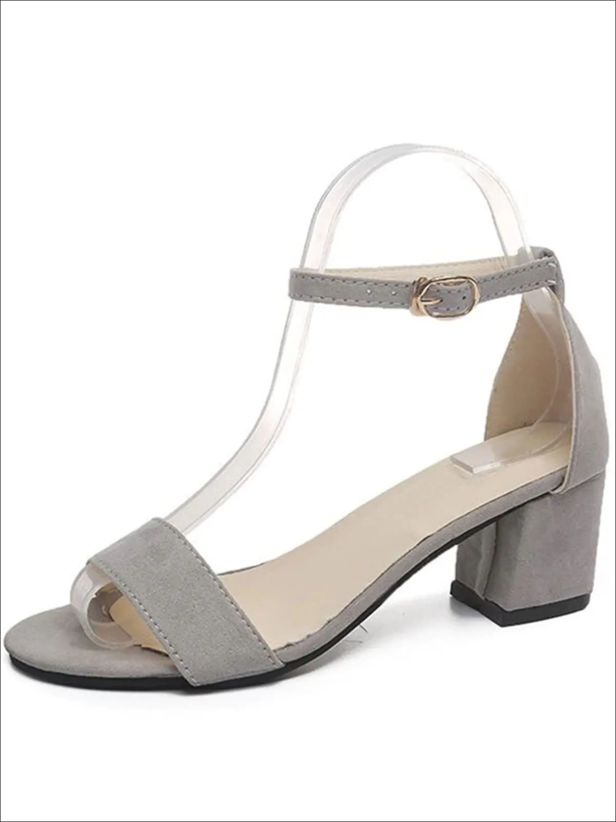 Women's Casual Ankle Strap Block Heel Sandals By Liv and Mia