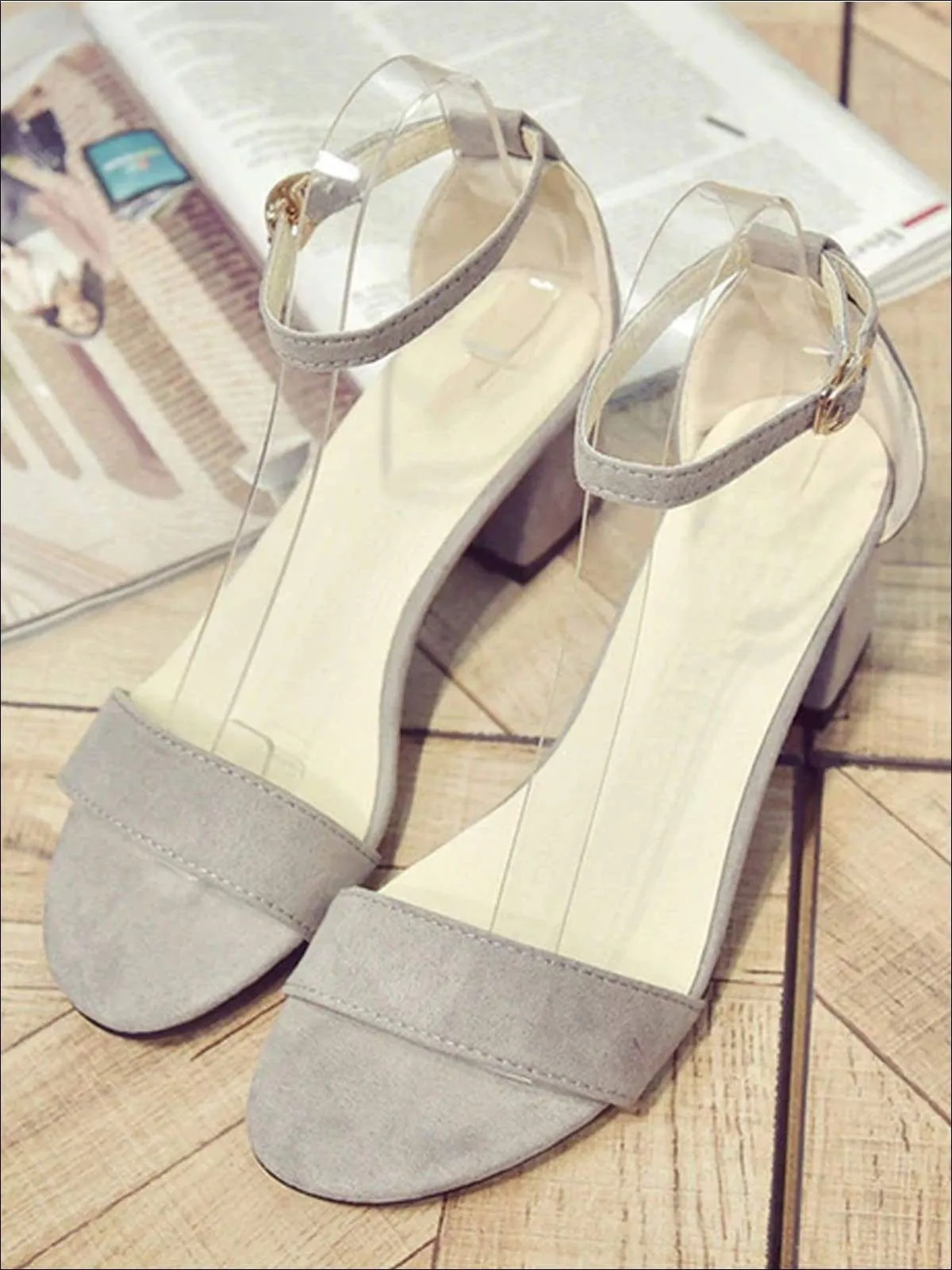 Women's Casual Ankle Strap Block Heel Sandals By Liv and Mia