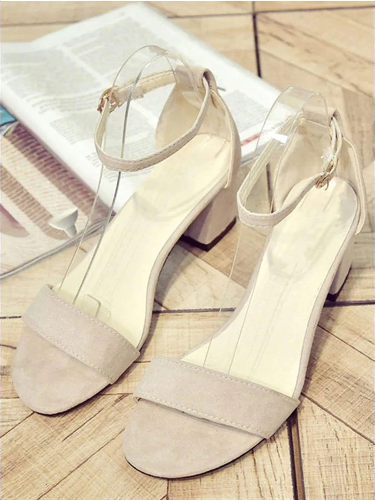Women's Casual Ankle Strap Block Heel Sandals By Liv and Mia