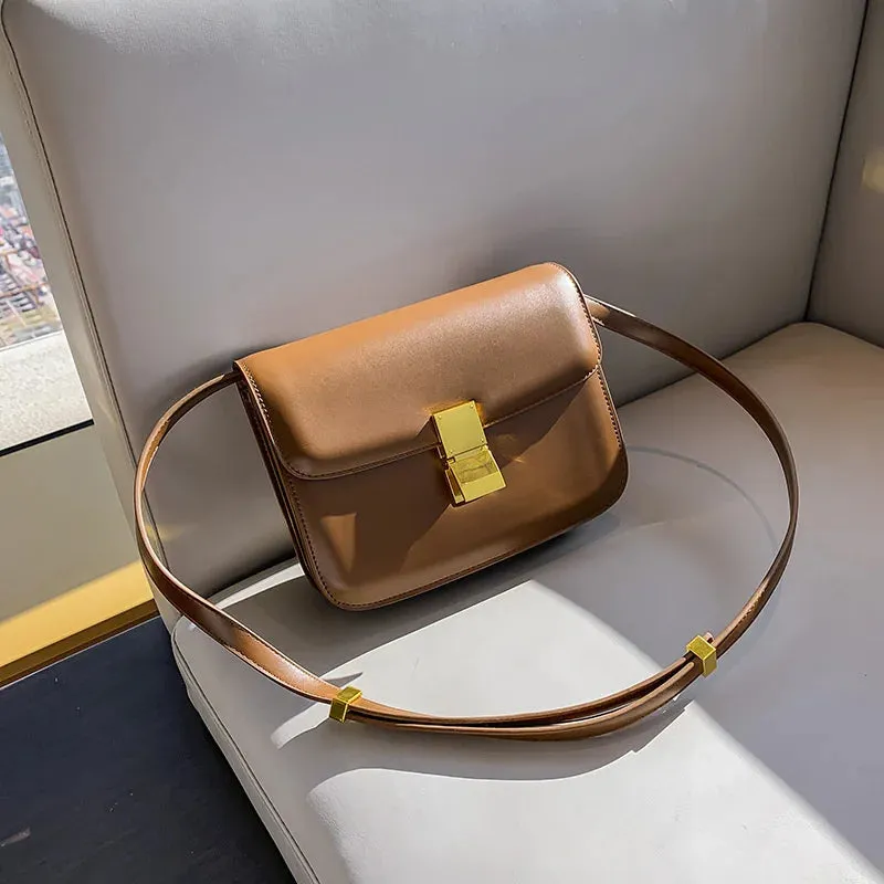 Women’s Genuine Leather Shoulder Bag Trend Brand Small Square Bags Luxury Designer Handbag Fashion Messenger BagsTofu Bags