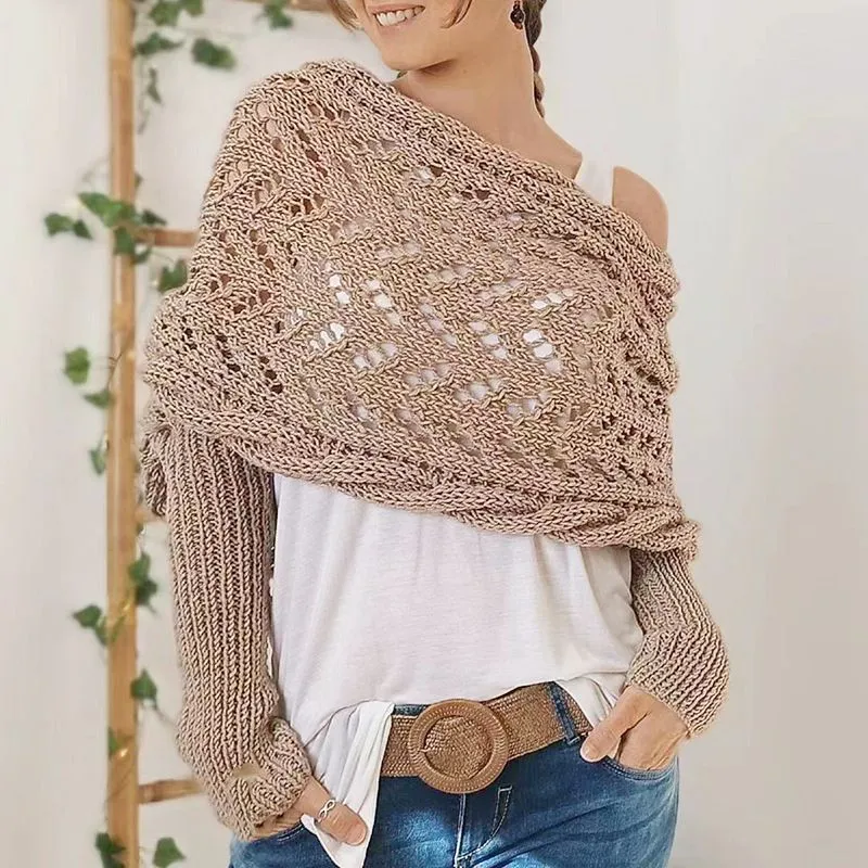 Women's Knitted Double Sleeve Scarf🧣