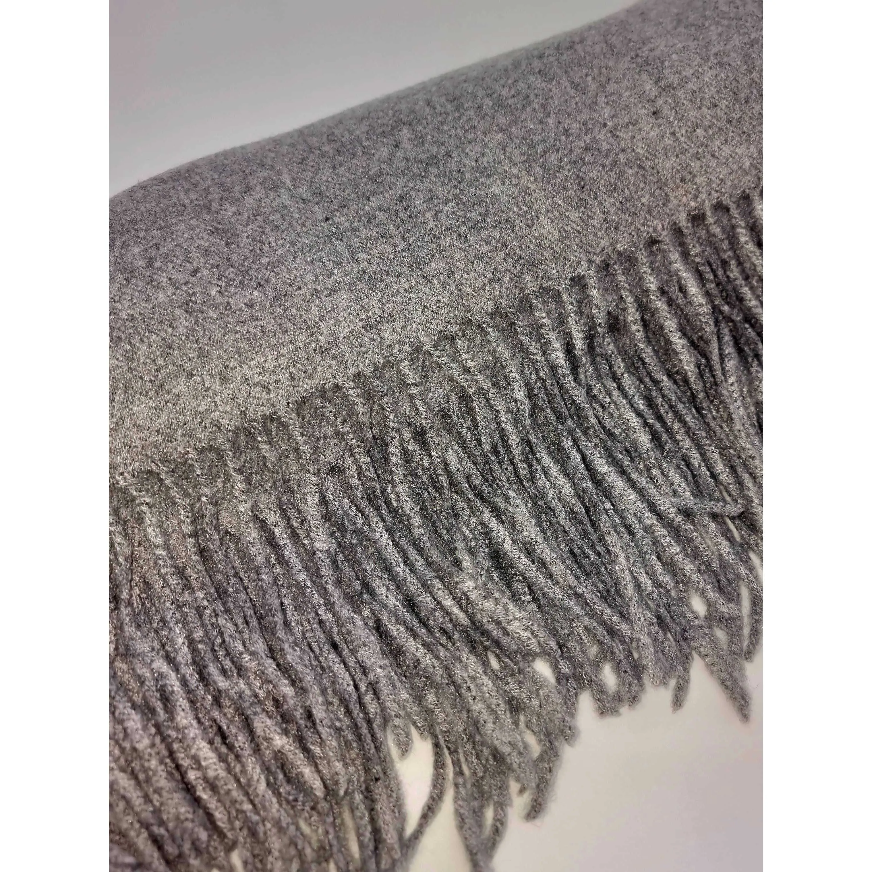 Womens Luxury Cashmere Scarf - Grey Skies