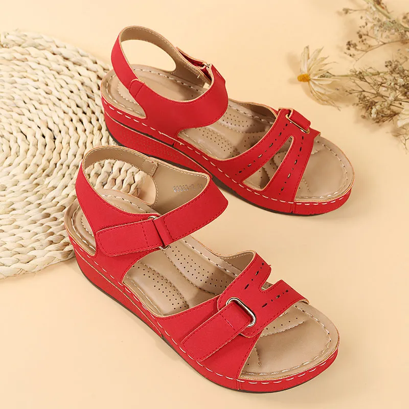 Women's Open Toe Summer Vacation Velcro Roman Sandals