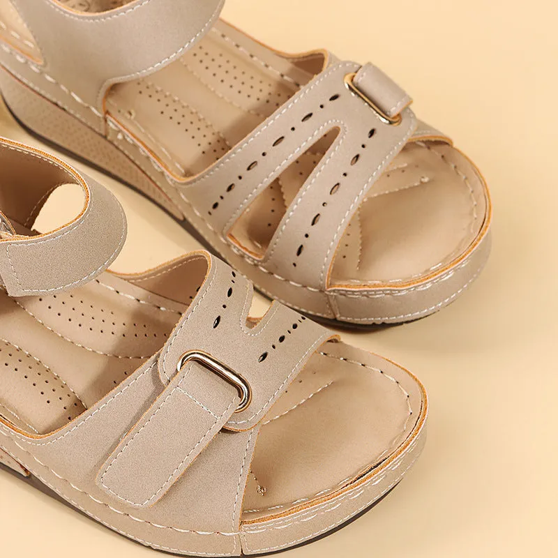 Women's Open Toe Summer Vacation Velcro Roman Sandals