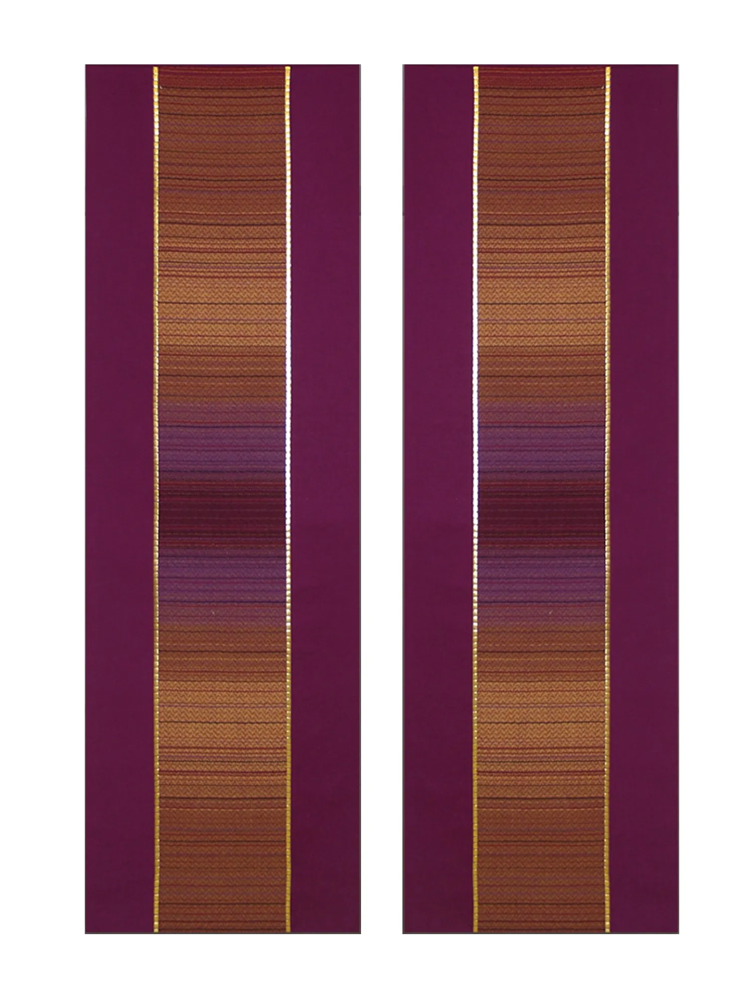 Woven Purple Central Band Altar Scarves