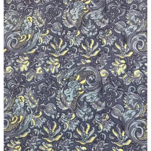 Wyoming Traders Blue Frontier Calico Silk Scarf