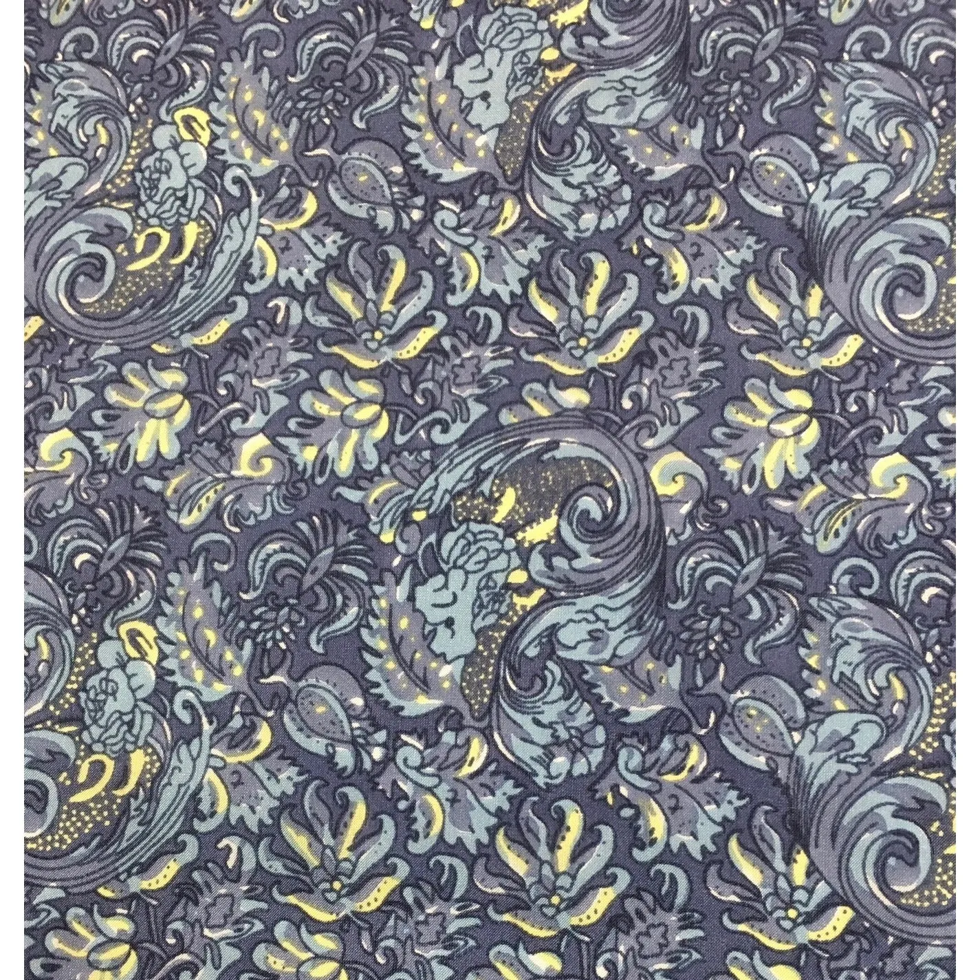 Wyoming Traders Blue Frontier Calico Silk Scarf