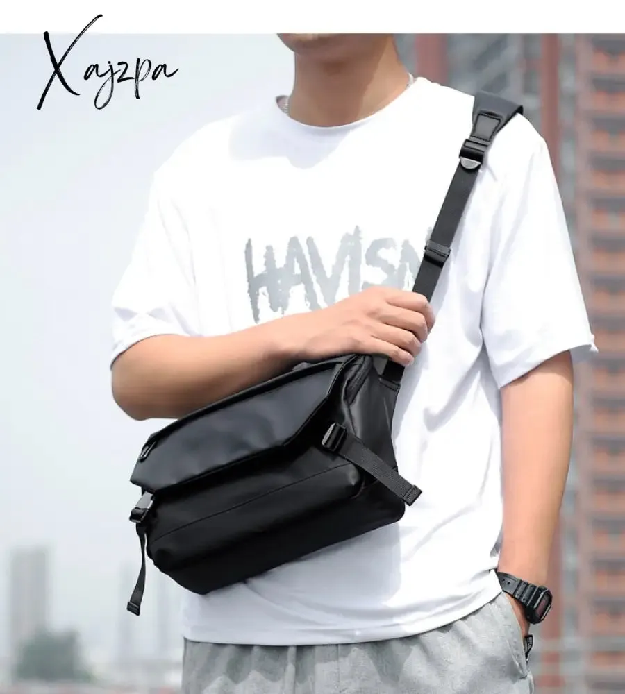 Xajzpa - Fashion Men Shoulder Crossbody Bag Nylon Cloth Messenger Bags for Man 2023 Male Designer Handbags Sports Travel Cross Satchel