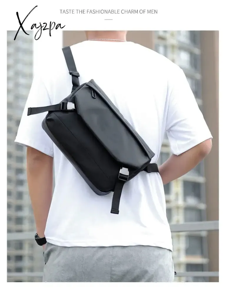 Xajzpa - Fashion Men Shoulder Crossbody Bag Nylon Cloth Messenger Bags for Man 2023 Male Designer Handbags Sports Travel Cross Satchel