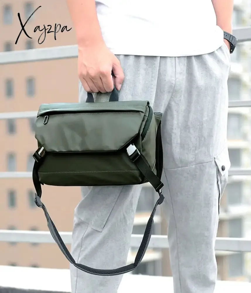 Xajzpa - Fashion Men Shoulder Crossbody Bag Nylon Cloth Messenger Bags for Man 2023 Male Designer Handbags Sports Travel Cross Satchel