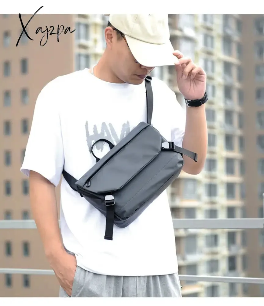 Xajzpa - Fashion Men Shoulder Crossbody Bag Nylon Cloth Messenger Bags for Man 2023 Male Designer Handbags Sports Travel Cross Satchel