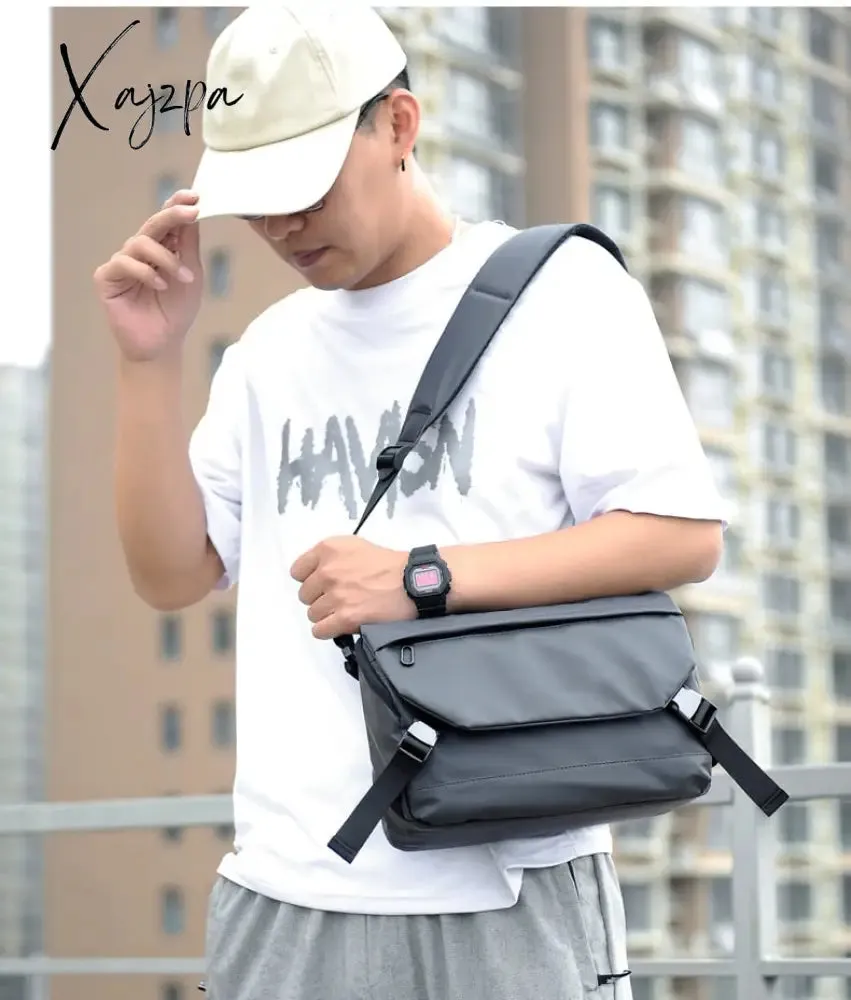 Xajzpa - Fashion Men Shoulder Crossbody Bag Nylon Cloth Messenger Bags for Man 2023 Male Designer Handbags Sports Travel Cross Satchel