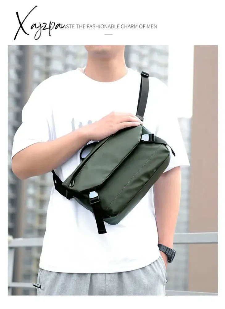 Xajzpa - Fashion Men Shoulder Crossbody Bag Nylon Cloth Messenger Bags for Man 2023 Male Designer Handbags Sports Travel Cross Satchel