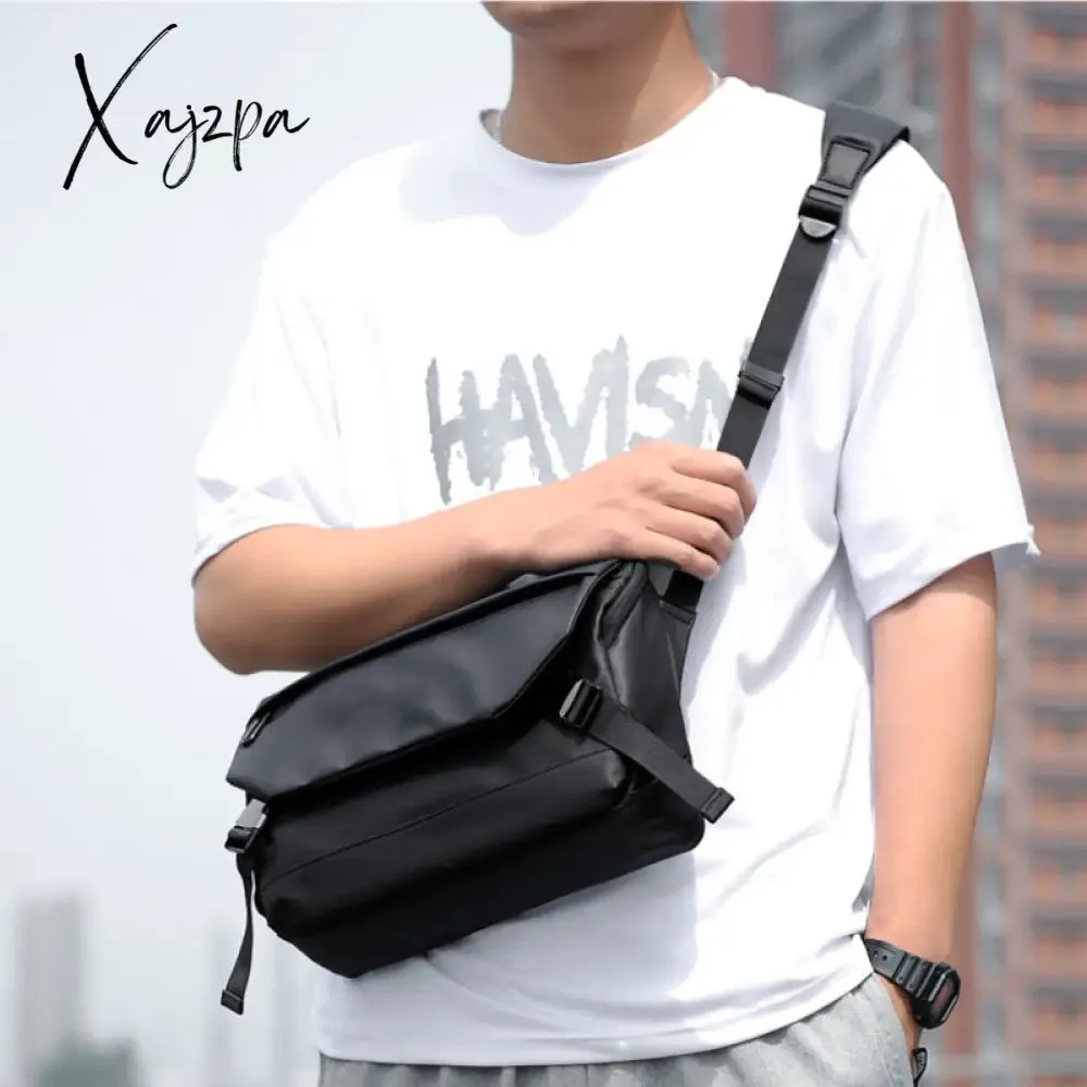 Xajzpa - Fashion Men Shoulder Crossbody Bag Nylon Cloth Messenger Bags for Man 2023 Male Designer Handbags Sports Travel Cross Satchel