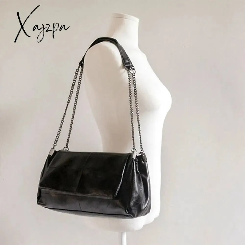 Xajzpa - High Quality Women Pu Leather Shoulder Bag Fashion Designer Ladies Messenger Bags New Luxury Female Large Capacity Crossbody Bag
