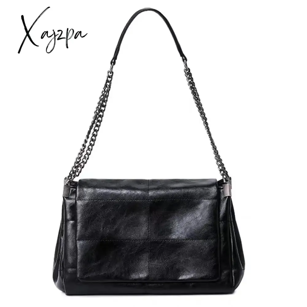 Xajzpa - High Quality Women Pu Leather Shoulder Bag Fashion Designer Ladies Messenger Bags New Luxury Female Large Capacity Crossbody Bag