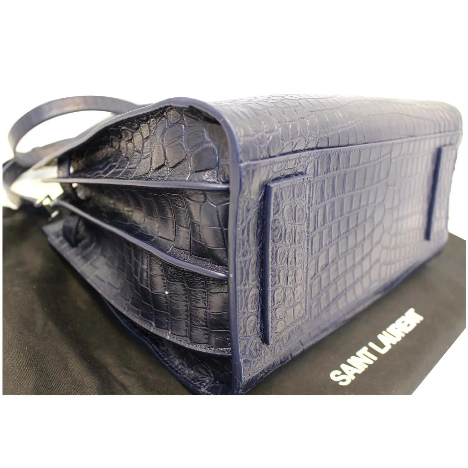 YVES SAINT LAURENT Sac de Jour Small Crocodile-Embossed Satchel Bag
