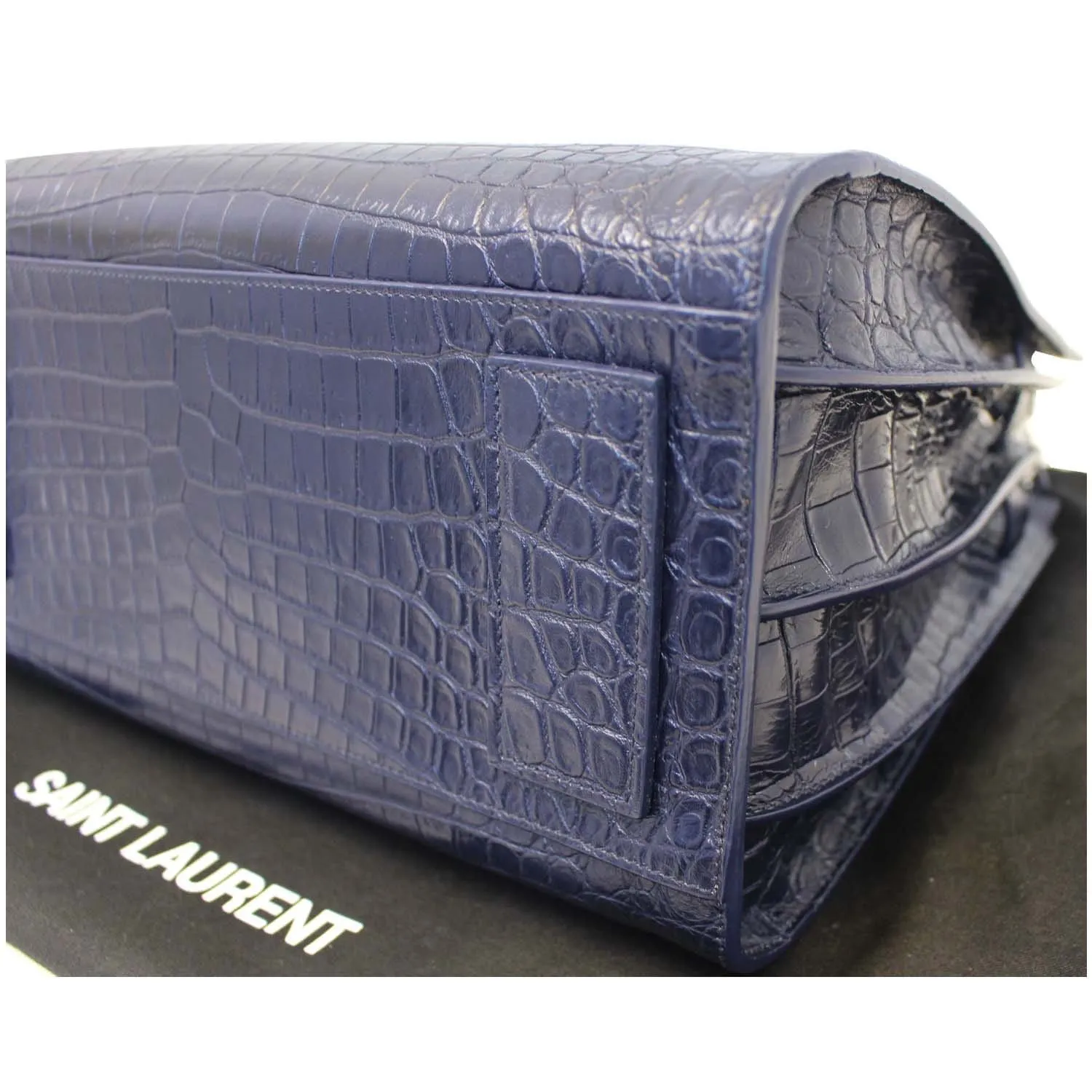 YVES SAINT LAURENT Sac de Jour Small Crocodile-Embossed Satchel Bag