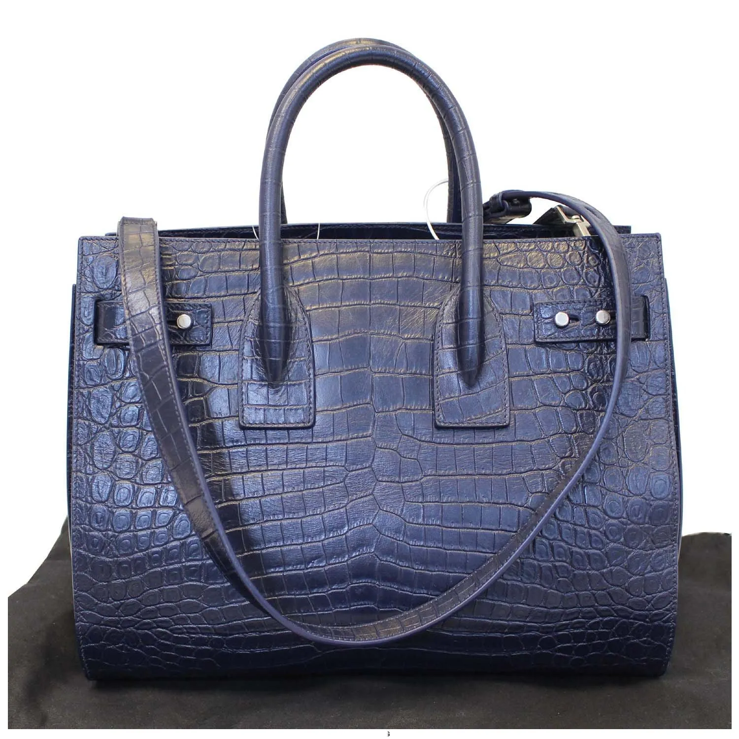YVES SAINT LAURENT Sac de Jour Small Crocodile-Embossed Satchel Bag