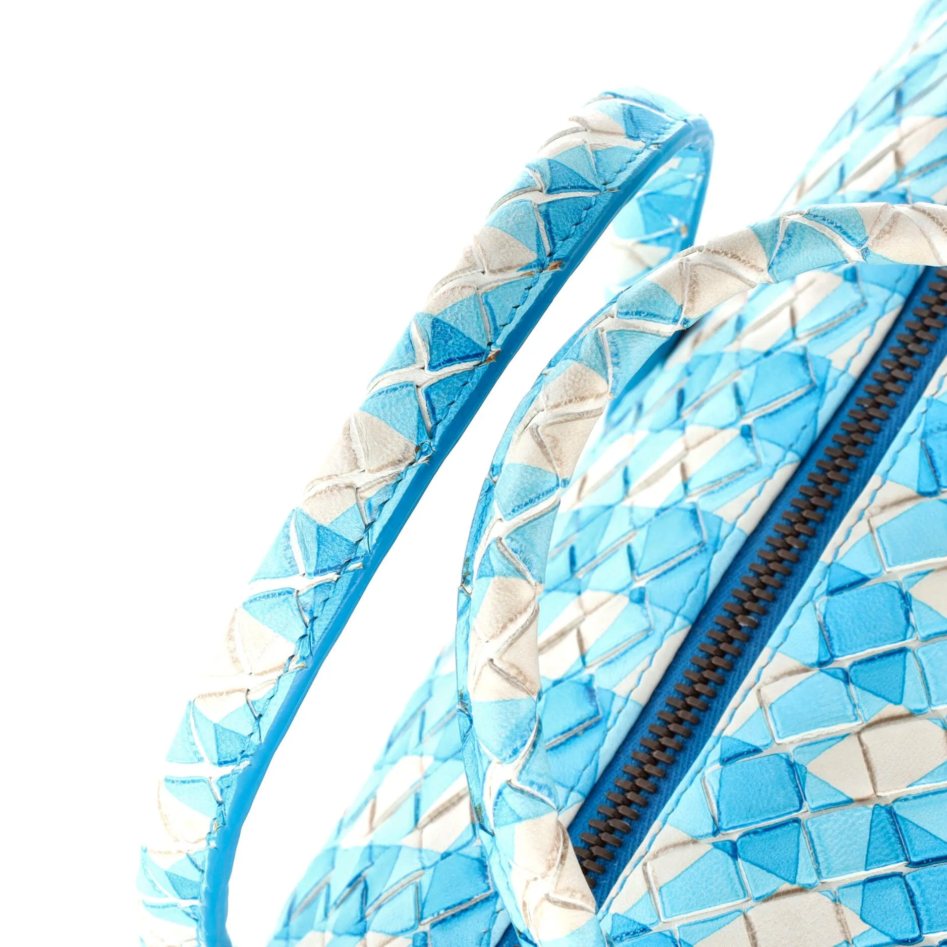 Zip Satchel Printed Intrecciato Nappa Medium